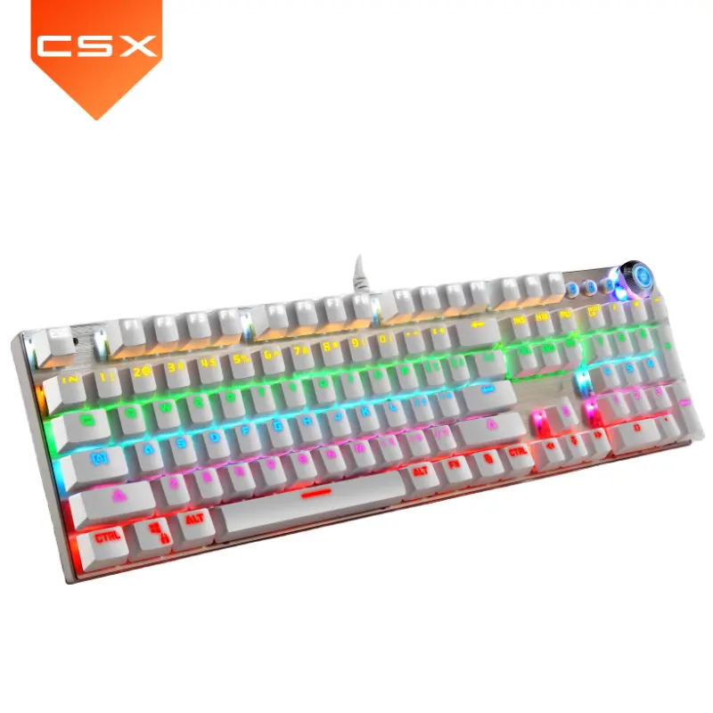 CSX K88 وصل حديثا لوحة مفاتيح ميكانيكية RGB ماوس سماعة رأس كومبو سلكية لسطح المكتب لوحة مفاتيح ألعاب 104 مفتاح لجراب الكمبيوتر