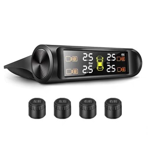 Sistema de Monitor de alarma de presión de neumáticos de coche TPMS solar inteligente Alerta de temperatura del sensor de neumático externo de 4 ruedas - Product Image 1