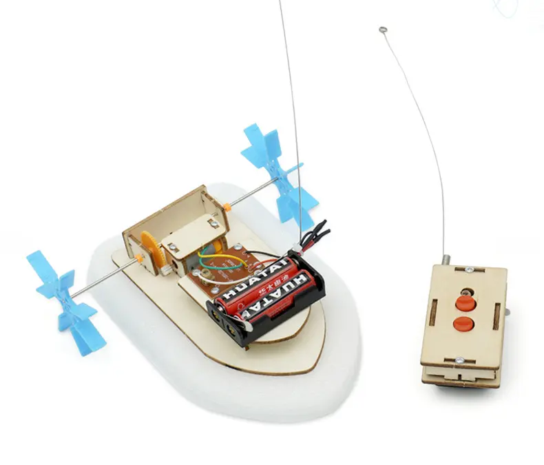 Barcos de Control remoto inalámbrico para niños, Kits de experimentos de tallo físico DIY, modelos de Ciencia Educativa, proyectos de tallo