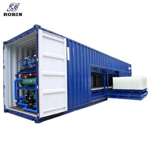 Máquina automática de fabricación de bloques de hielo, contenedor de 10 toneladas