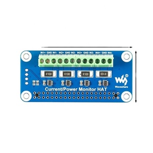 4チャネルパワーモニターHAT Raspberry Pi内蔵ADC I2Cインターフェース電流電圧消費電力供給アクセサリ - Product Image 1