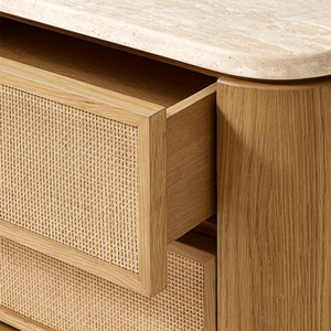 Trang Trại rắn gỗ <span class=keywords><strong>End</strong></span> bảng mây nightstand với 3 ngăn kéo lưu trữ - Product Image 5