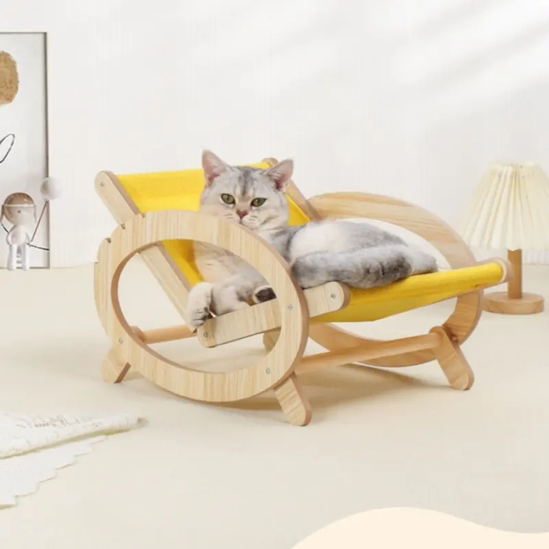 Chat lit suspendu sisal chaise longue dessin animé doux et confortable chat et chien animal de compagnie lit chaise tabouret canapé