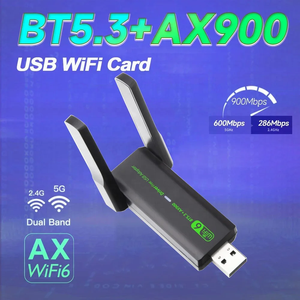 802.11AX 900Mbps WIFI 6 BT 5.3อะแดปเตอร์ WiFi USB การ์ดเครือข่ายไร้สาย2 in 1 BT เสาอากาศดองเกิล WIFI สำหรับคนขับพีซีฟรี - Product Image 3