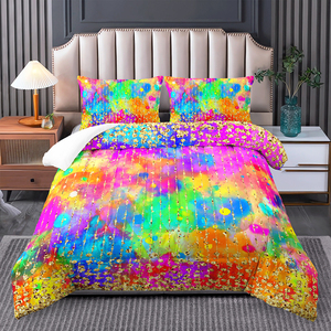 TIE DYE Comforter Set Batik watercolour psychedelic bedding Set Bohemian giường đặt cho trẻ em gái phụ nữ - Product Image 6