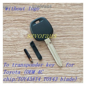 A llave transpondedor para Toyota (CHIP OEM 4C/hoja TOY43AT4 TOY43) - Product Image 2
