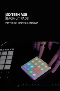M VAVE Карманный SMC-PAD беспроводной контроллер MIDI клавиатура портативный дизайн USB-C интерфейс для ударных клавиатур - Product Image 6