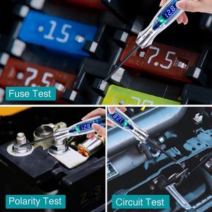 Luz de prueba automotriz LED digital de 3-72V CC, probador de circuito con voltímetro para verificación de polaridad y fusible de batería de vehículo - Product Image 3