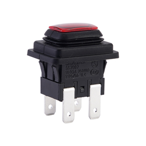 Spst Dpst大功率单刀双极按钮开关瞬时开/关自锁塑料触摸开关 - Product Image 5