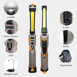 Luci cob multifunzione portatili con magnete ricaricabile torcia a Led lanterne lampada da lavoro portatile torcia elettrica lampada da lavoro - Product Image 4