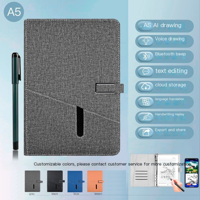 Gray Insert Pocket Model Paper Screen Synchronous Notebook