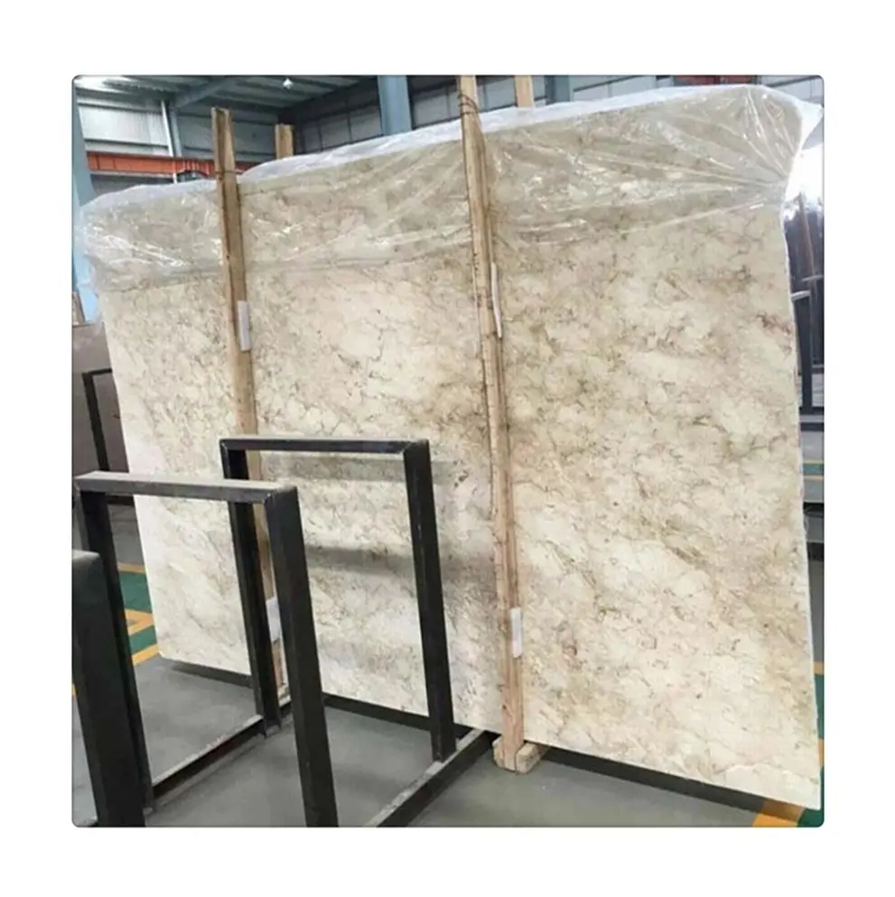 Golden Oman beige marble slabs sizes for staircase flooring