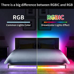 Akıllı ev RGBIC LED ortam şeridi ışık akıllı tv'ler için ekran ile daldırma özellikleri arka ışık ve kamera senkronizasyonu - Product Image 2