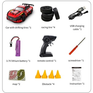รถแข่งสปอร์ต4WD ความเร็วสูง EPT 2.4GHz ไฟ LED 7สีรีโมทคอนโทรลรถดริฟท์ RC สำหรับผู้ประกอบการผู้เชี่ยวชาญ - Product Image 2