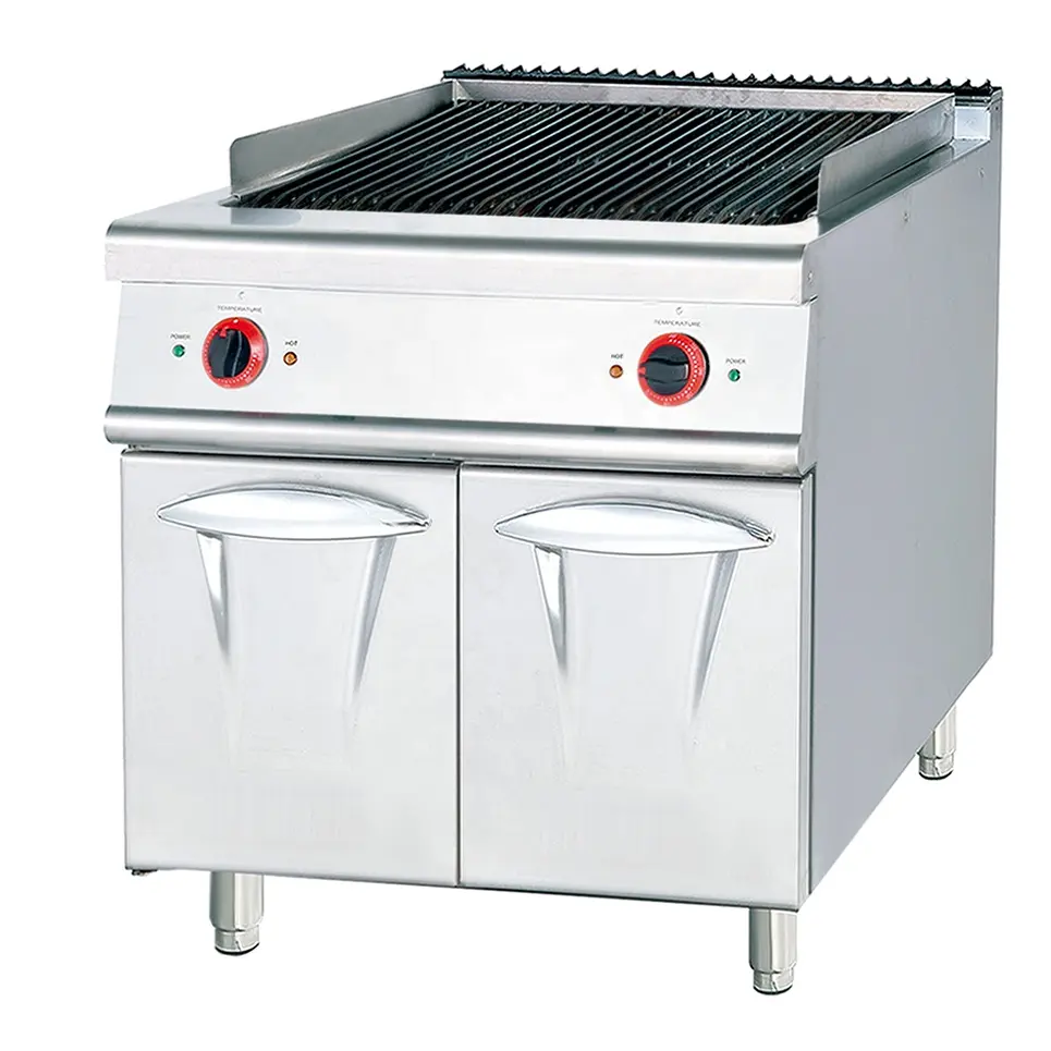 Parrilla eléctrica de estilo Lava Rock, parrilla de barbacoa de mesa, equipo de cocina profesional, rango eléctrico con parrilla