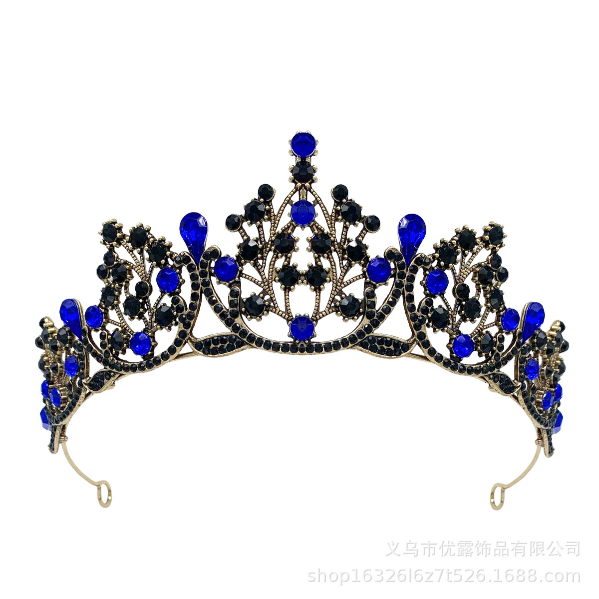 Ancient gold + royal blue diamond