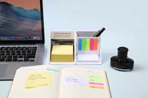 Promotional <strong>Custom</strong> Logo Desktop Paper <strong>Block</strong> <strong>Memo</strong> Pad <strong>Cube</strong> Sticky <strong>Notes</strong> Pad With Pen Holder - Product Image 4
