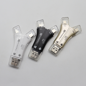Gold Black White 4 in 1 Micro USB <strong>Type</strong> C OTG Adapter Micro USB to USB a TF SD Card <strong>Reader</strong> Y Shape Memory Card <strong>Reader</strong> - Product Image 3