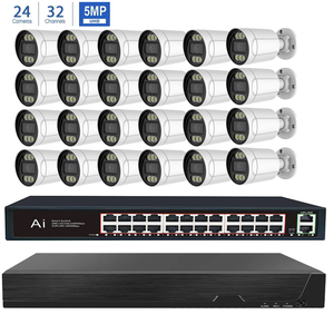 LOOSAFE 24CH 5mp Security <strong>Camera</strong> Poe System Alarm Home Outdoor <strong>Ip</strong> <strong>Camera</strong> Motion Detection Audio Record Nvr Kit - Product Image 1