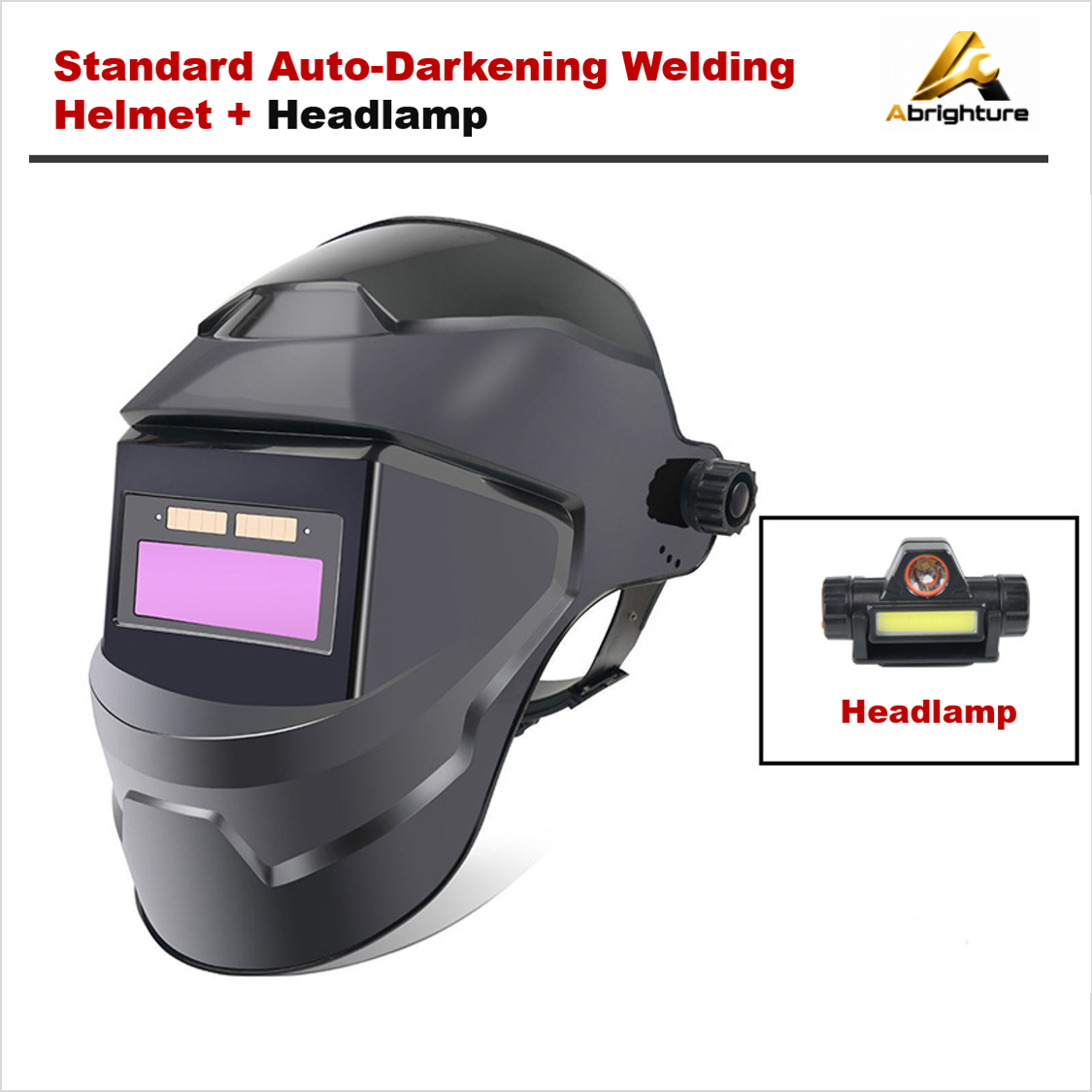 Standard Auto-Darkening Welding Helmet + Headlamp