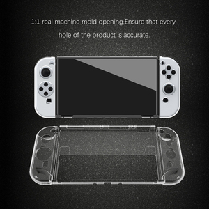 Handle Grip Replacement Transparency <strong>Shell</strong> <strong>Case</strong> Gaming <strong>Controller</strong> Crystal <strong>Case</strong> for Switch OLED Console Stand - Product Image 3