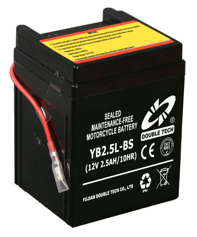 Bom preço YB2.5L-BS india bateria exide bateria da motocicleta, bateria de chumbo ácido recarregável 2.5ah 12v da bateria, peças da motocicleta