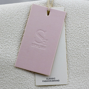 ZhengYi Custom Thickness &amp; Color <strong>Hang</strong> <strong>Tags</strong> <strong>with</strong> <strong>String</strong> Simple Style Embossed Paper <strong>Hang</strong> <strong>Tags</strong> for Clothing Labels - Product Image 2