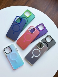 Renk cilt Lens kamera koruma kapağı manyetik şarj telefon kabuk için iPhone 16 Pro Max 15 14 13 12 IMD lazer telefon kılıfı - Product Image 4