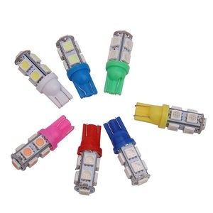T10 <span class=keywords><strong>W5W</strong></span> <span class=keywords><strong>LED</strong></span> 194 168 <span class=keywords><strong>5050</strong></span> 9 SMD רכב אוטומטי טריז צד זנב חניה אורות הנורה מנורת תאורת אישור DC12V לבן כחול אדום ירוק