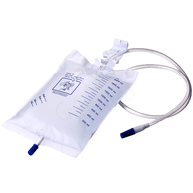 Greetmed Hot sale price travel female male use 1500ml 2000ml luxury urine bag for patients