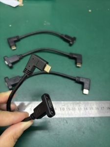 สายต่อขยาย90องศา USB C 3.2 Gen 2 20Gbps ตัวผู้ไปยังตัวเมียประเภท C 4K สายต่อวิดีโอประเภท C ล็อกตัวเมีย - Product Image 4