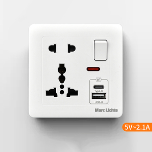 เต้ารับติดผนังแบบ USB TAP C คู่พร้อม GPO และ Power Point 3ขาซึ่งจัดอันดับ16A IP54 2พอร์ตมาตรฐานออสเตรเลีย - Product Image 3
