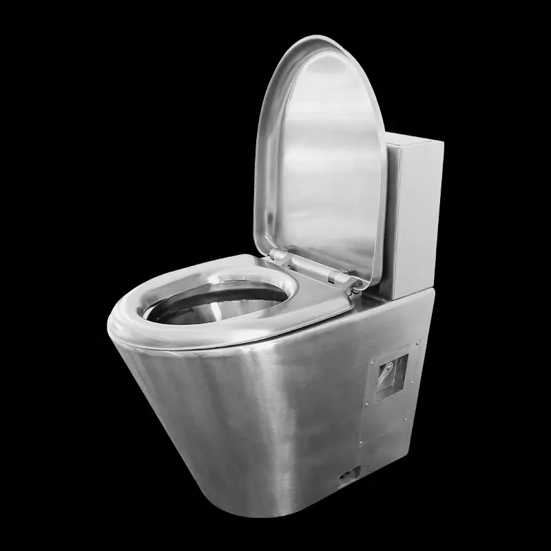 Kuge Vandal Resistant thiết kế không gỉ nhà vệ sinh Suite Dubai công cộng thép không gỉ nhà vệ sinh với vòi phun