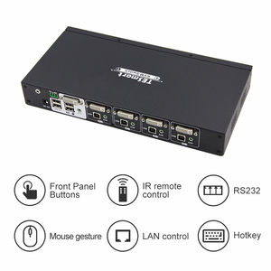 TESmart 4 Port DVI <strong>KVM</strong> <strong>Switch</strong> Wholesale <strong>3</strong> Ways PC PS/2 Keyboard/Mouse and Monitor 1U <strong>KVM</strong> Switcher 4x1