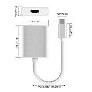 OEM ODM-Cable USB C a HDMI para cine en casa, accesorios y piezas de uso común personalizados, convertidor HDMI macho tipo C a hembra - Product Image 5