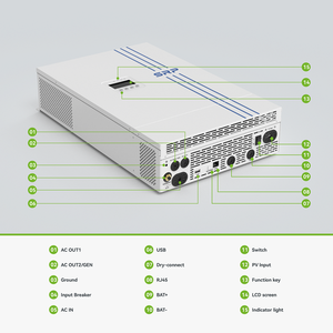 Inversor de sistema de energía solar fuera de la red de 5kw con salida de 5000W Entrada fotovoltaica de 6000W Entrada de 500W VDC Inversor monofásico de 5kv - Product Image 5