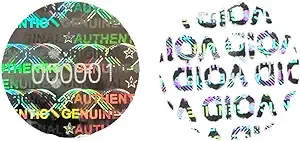 Etiqueta de código QR de seguridad personalizada, etiqueta holográfica, microtexto/códigos QR con pegatina de número de serie - Product Image 5