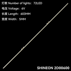 ShineOn 72LED 100% NEW USB Connected <strong>LED</strong> Light Strip for TCL L48A7 L48F3600A-3D TV IP68 2D00600 Rev. C 67-H67700-0A0 Backlight - Product Image 2