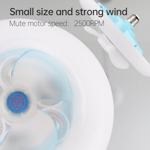 พัดลมเพดาน36W/28 + 28W สไตล์ใหม่พร้อมไฟ LED สปอตไลท์สวิตช์ติดผนังควบคุมพัดลมหลากสีหลอดไฟจานบินไฟ - Product Image 5