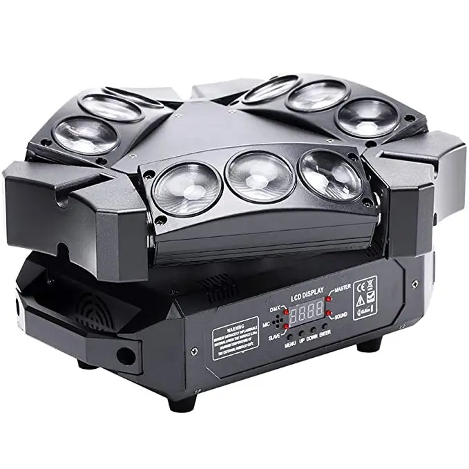 9 Hoofd Spider 9*10W Rgbw 4 In 1 Led Sharpy Beam Moving Head Verlichting Voor Dj Disco night Club Party Stage Licht