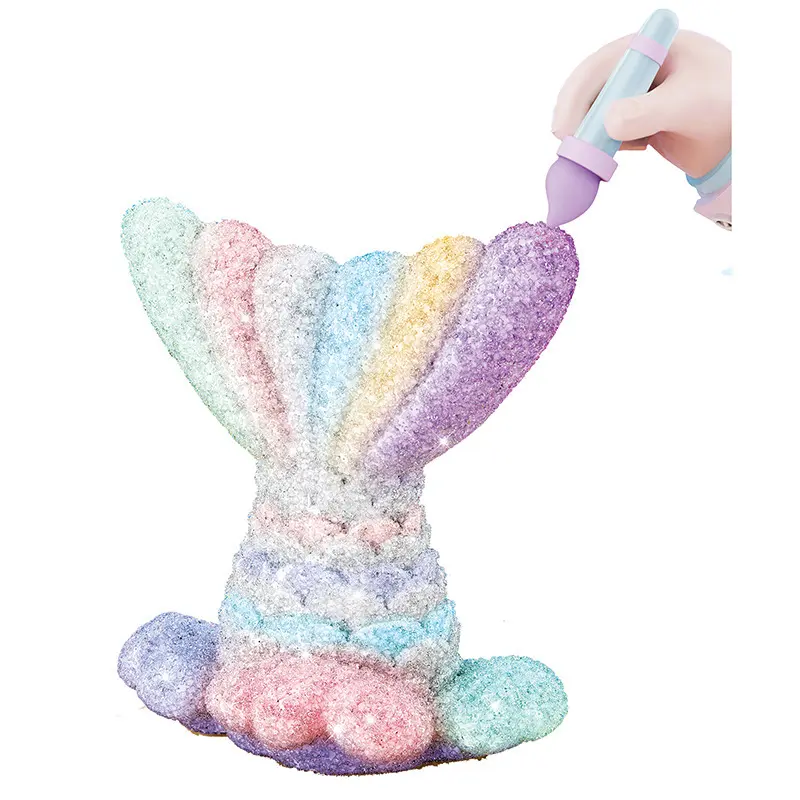 Cultiva tu propio kit de sirena de unicornio de cristal para niños DIY divertido experimento creativo cristales plantación experimento de crecimiento