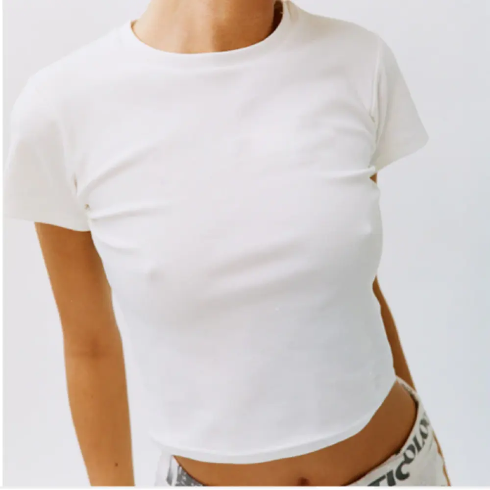 Summer Baby Tee Y2k Crop Tops Tee Shirt Sexy Thin Blank Shirt For Woman 100% Cotton Breathable High Quality Plain T-shirt