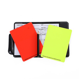 Futbol maç hakemin PVC cüzdan Pad sarı kırmızı ceza kartı ve kayıtları eğitim ve promosyon futbol topu Logo tarzı - Product Image 3