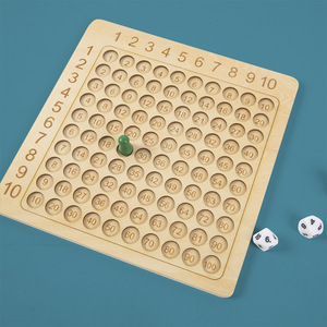 儿童早教乘法教具乘法表棋盘游戏木制数学学习玩具