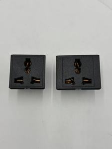 AC 250V 10A evrensel tip paneli dağı fiş adaptörü güç konektör soket siyah vidalı bağlantı 3 pin giriş priz soket - Product Image 3