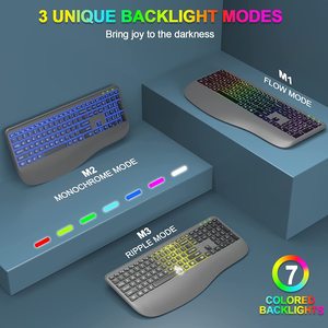 Eyboard e ireless, Ombo con 7 Colors acklit, Rist Rest, 2,4G recargable - Product Image 6