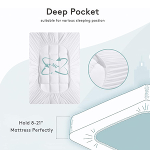 Nữ Hoàng thêm dày chần Nệm Pad bìa cho đau lưng làm mát nệm bảo vệ với 8-21 inch sâu pocke - Product Image 5