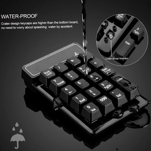 Teclado numérico inalámbrico de 2,4 Ghz, teclado numérico de sensación mecánica, teclado de 19 teclas con receptor USB a prueba de agua - Product Image 3