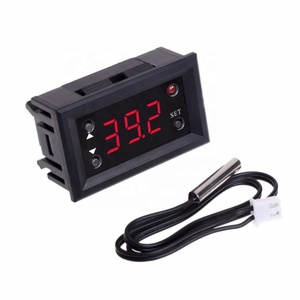 Controlador de temperatura DC12V del termostato digital W1218 para incubadora con sonda roja con sensor - Product Image 1