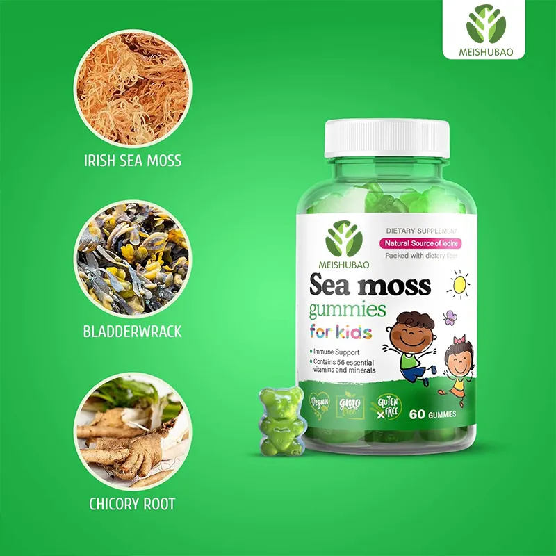 Best Customized sea moss gummies vegan multivitamin sea moss gummies organic sea moss gummies for kids